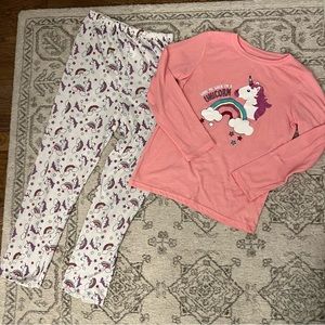 Unicorn pajama set - excellent condition